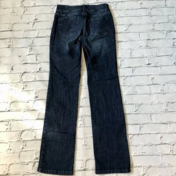WRANGLER Straight Leg Ripped Jeans, Beautiful Dark Wash Sz 0 - Picture 3 of 9